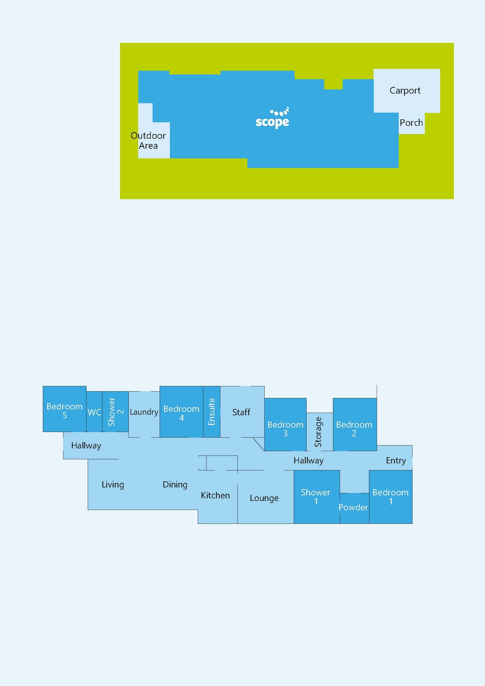 One vacancy in a five bedroom home, High Physical Support home in Airport West. — Floorplan 1