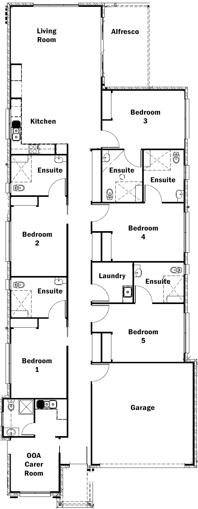 3 Bedroom home with OOA in Leichhardt, Queensland — Floorplan 1