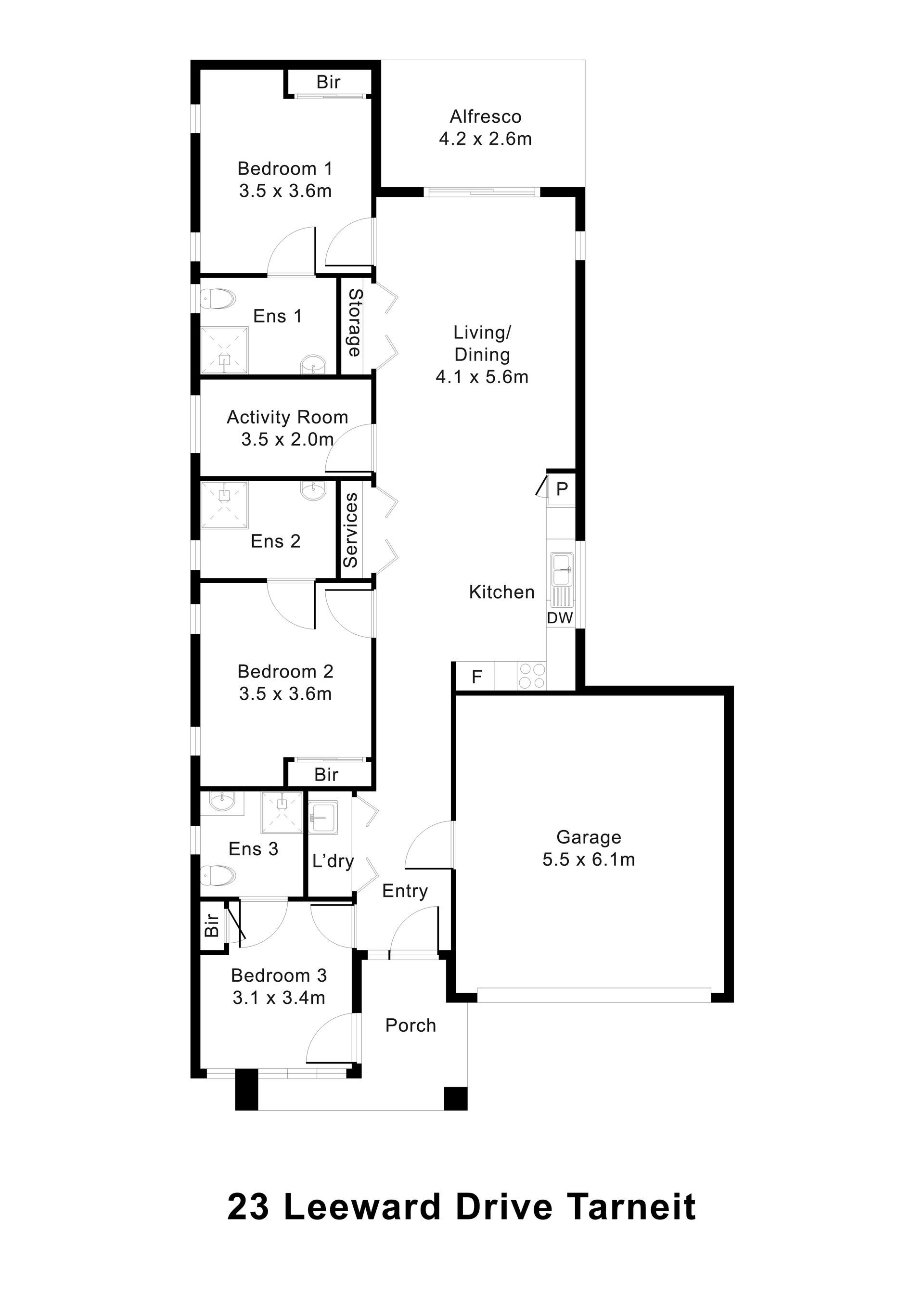 23 Leeward Drive, Tarneit VIC 3029 — Floorplan 1