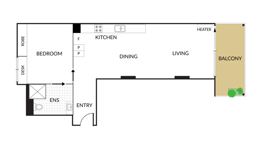 Exceptional Apartment Living in an Unrivalled Location — Floorplan 1