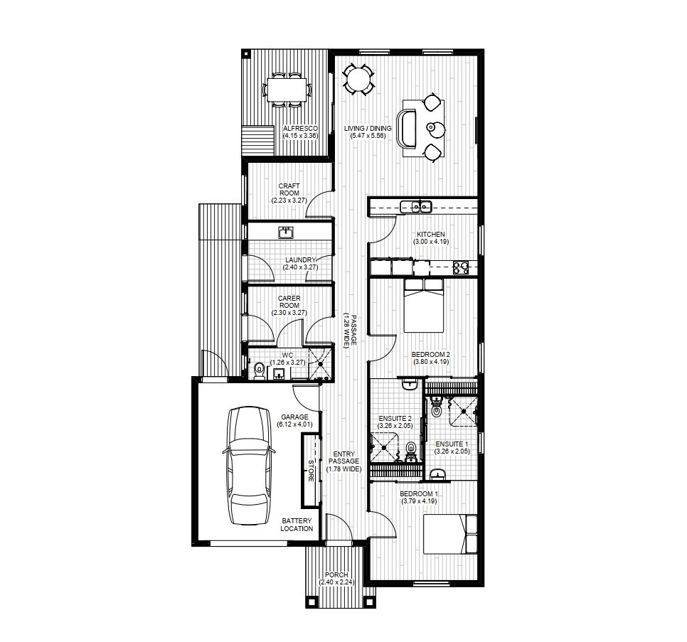 BRAND NEW HPS / FA / IL SDA HOME — Floorplan 1