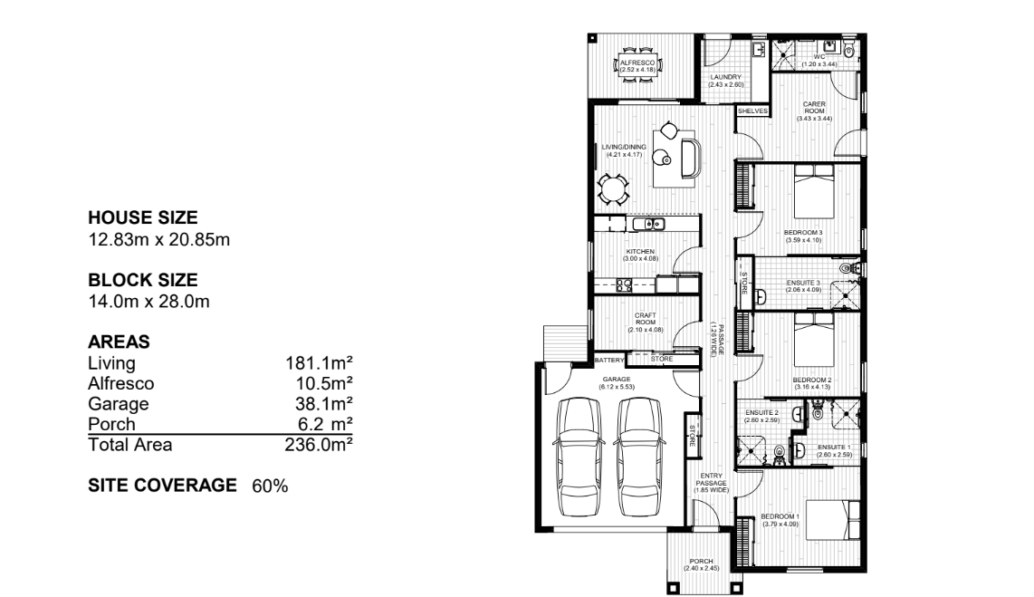 Rockbank - 3 Bedroom House, Seeking Housemates HPS, FA, IL & SIL — Floorplan 1