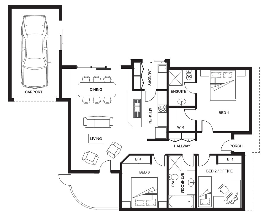 Peaceful Suburban Living — Floorplan 1