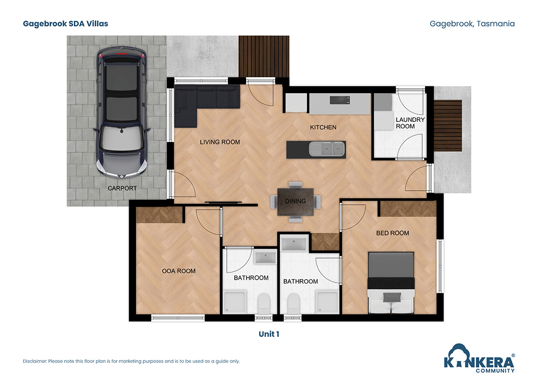 Gagebrook Villas — Floorplan 1