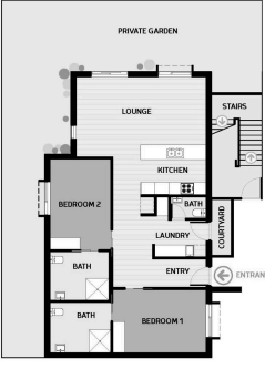 Live with your best friend (2 Resident IL, HPS or FA Funding) — Floorplan 1