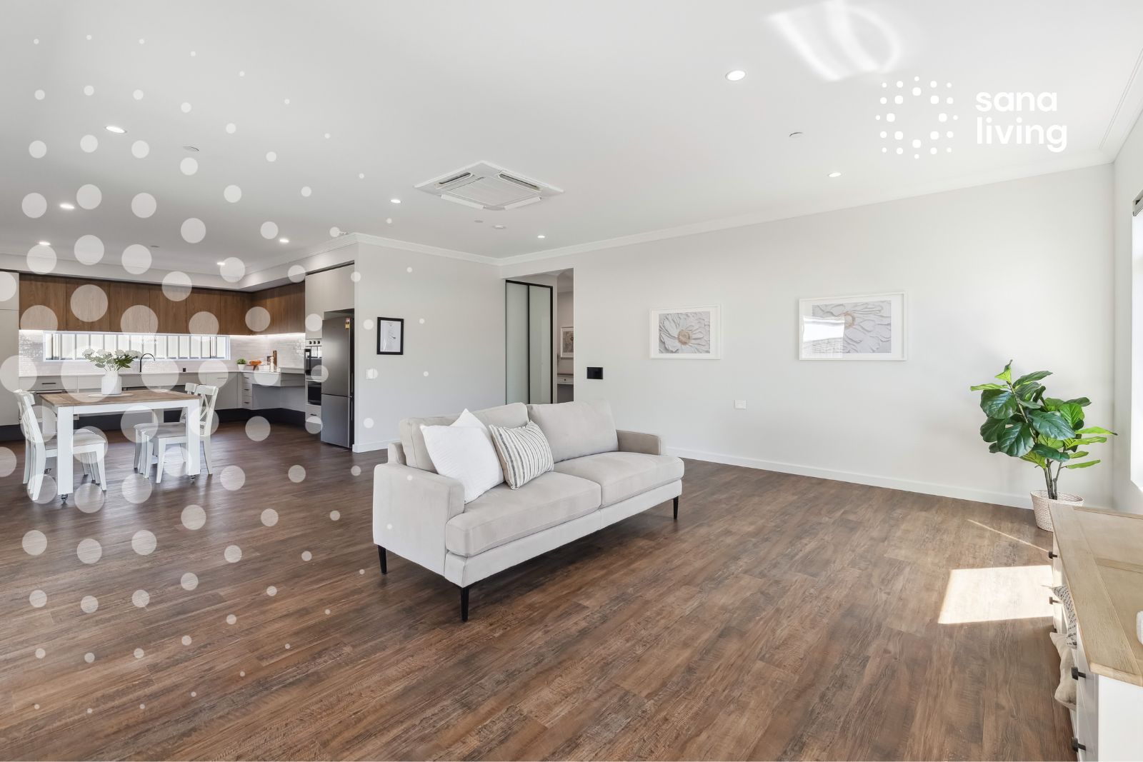 One enormous block, TWO spacious homes for sharing. Disability Accommodation — Floorplan 1
