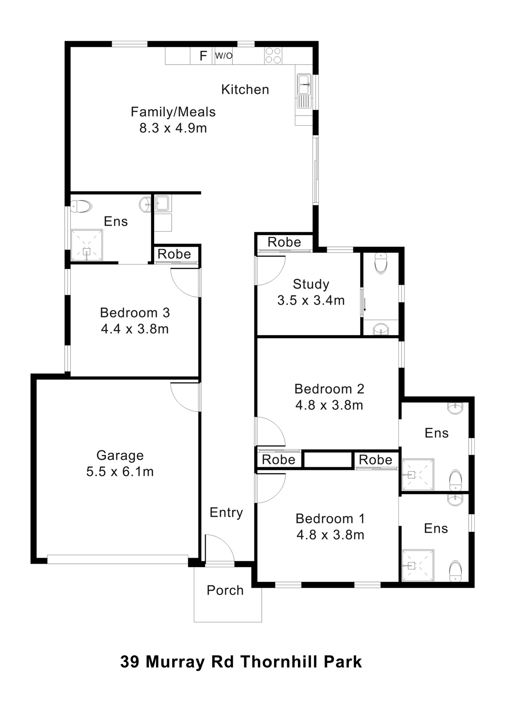 High Physical Support SDA | 3 Participant Bedrooms | OOA Included — Floorplan 1