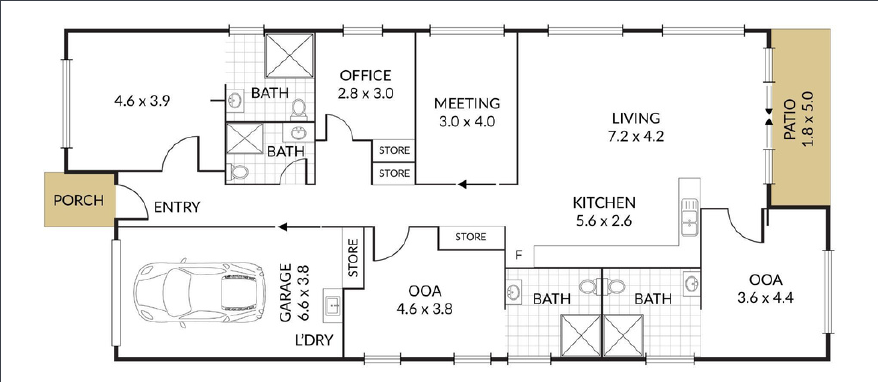 Airy, Light and Fabulous Toowoomba Living! — Floorplan 1
