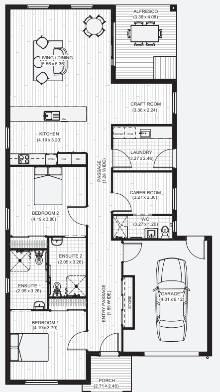 Diggers Rest - Brand New 2 bedroom house. SDA, SIL & High Physical Home! — Floorplan 1