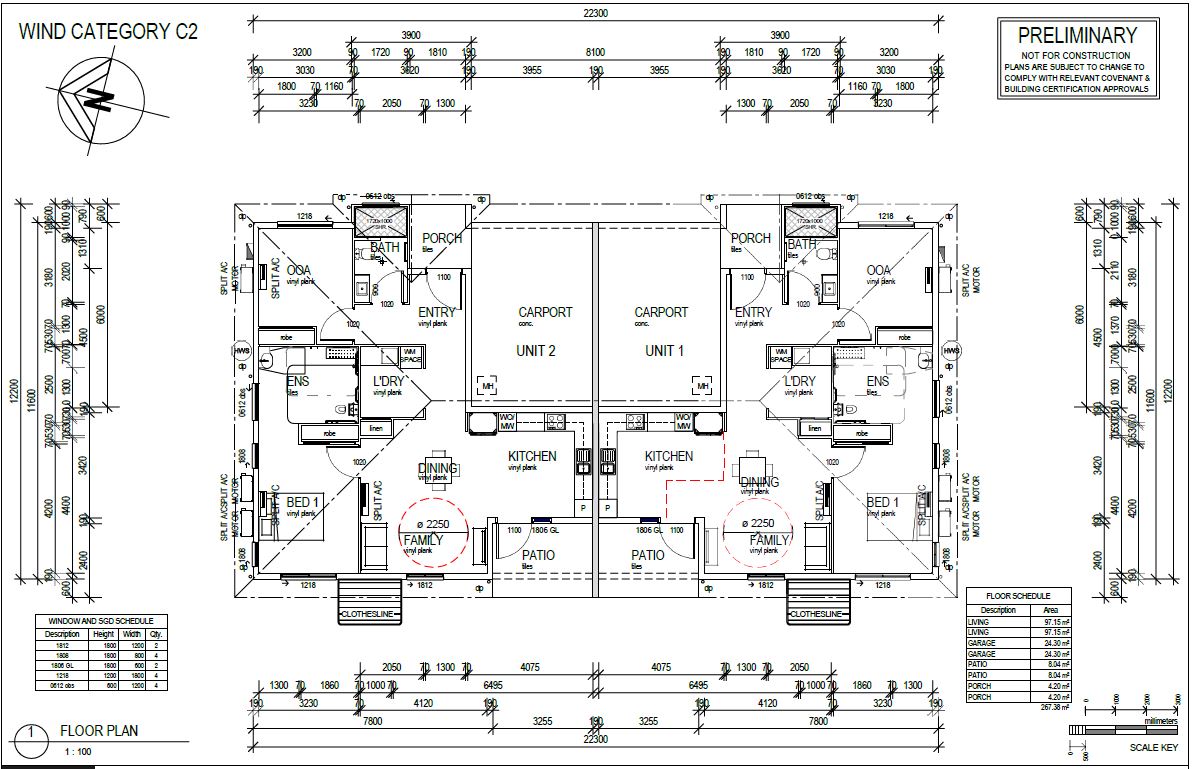 AVAILABLE - 2 x 2 Duplex, SDA High Physical Support — Floorplan 1