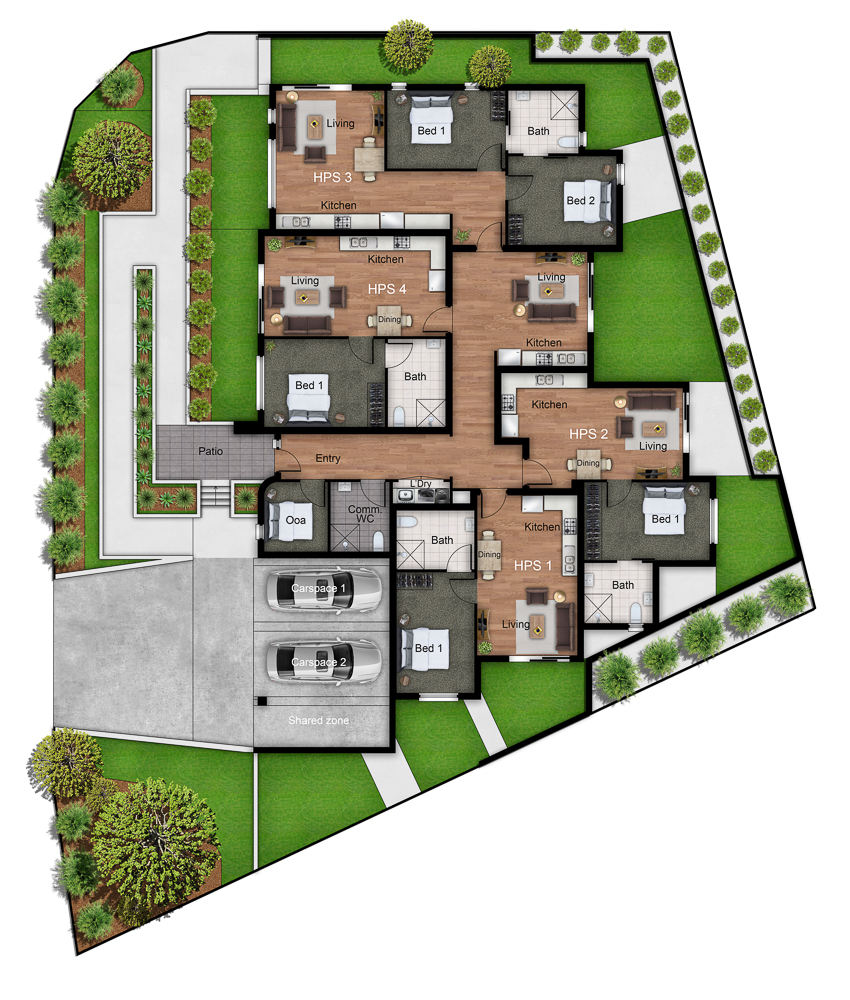 Bradbury, Campbelltown, NSW - House & Villa — Floorplan 1