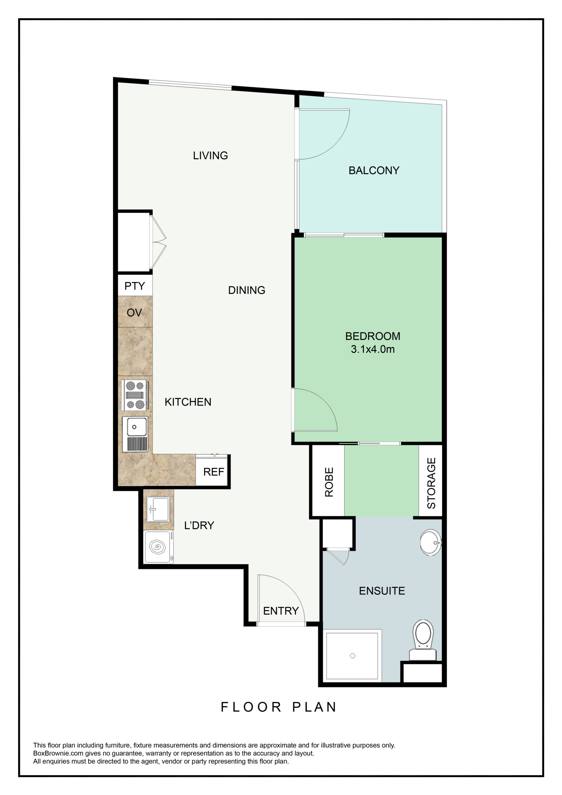 1 Bedroom Apartments, Macquarie Park — Floorplan 1