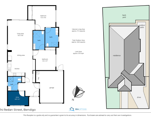 North Bendigo - Brand New 2 bedroom FA Home — Floorplan 1