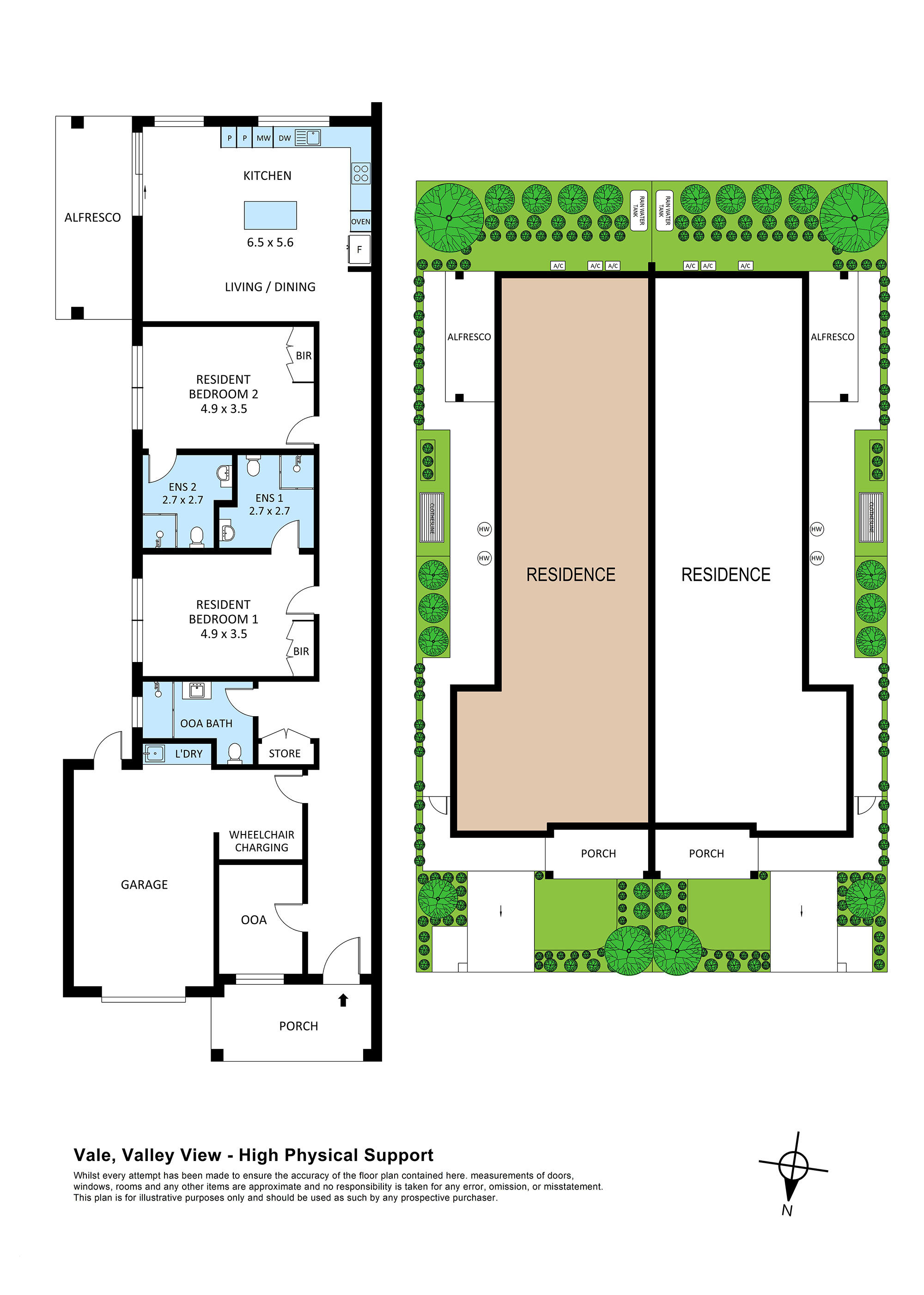 Modern 2-Bedroom HPS Home with OOA in Peaceful Valley View — Floorplan 1