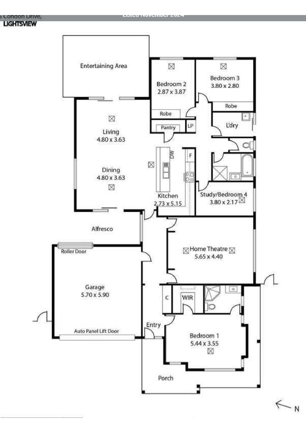 Modern house with 5 bedrooms near city — Floorplan 1