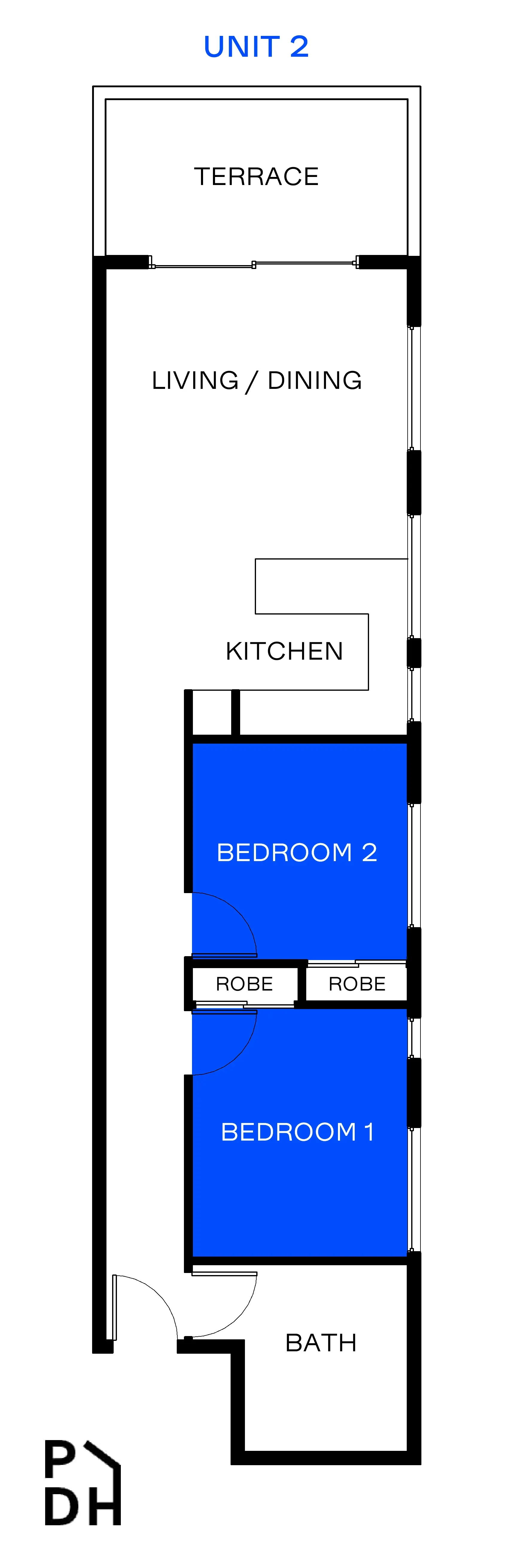 Ivanhoe East - SDA - Improved Liveability - Apartment - 2 Residents — Floorplan 1