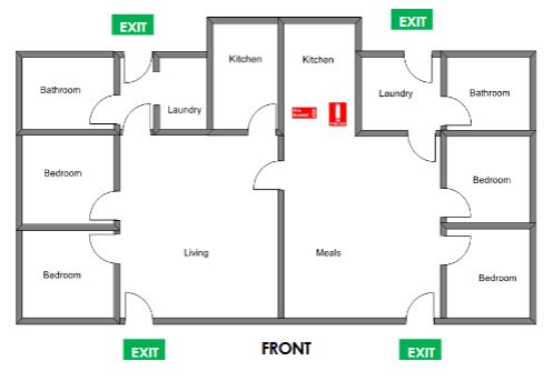 Northfield - 1 Vacancy in 2 Client Bedroom Residence Basic — Floorplan 1