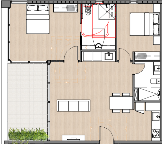 8 Brand New SDA Apartments in the heart of Sturt — Floorplan 1