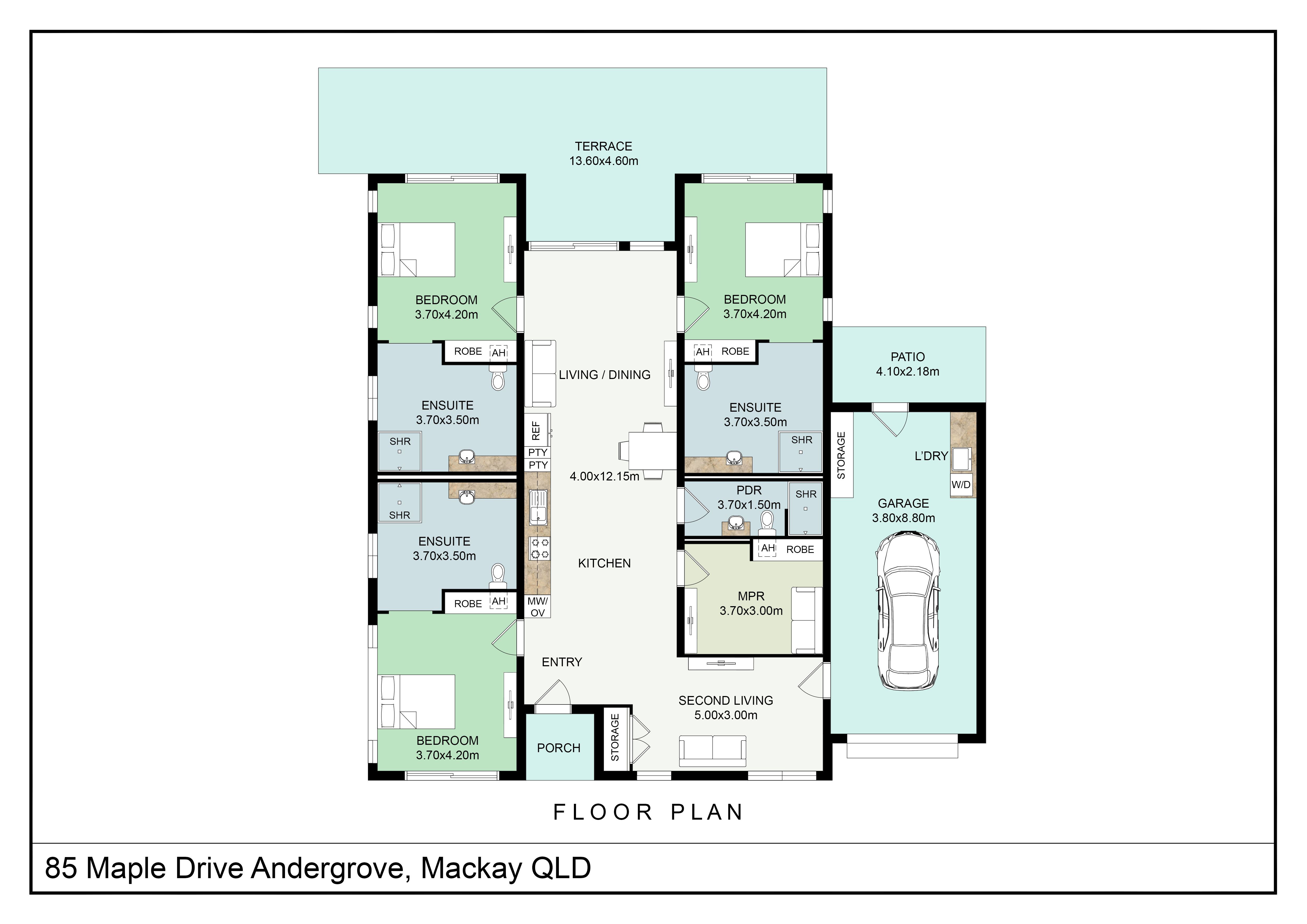 Mackay HPS and Robust Villas - bring your own supports — Floorplan 3
