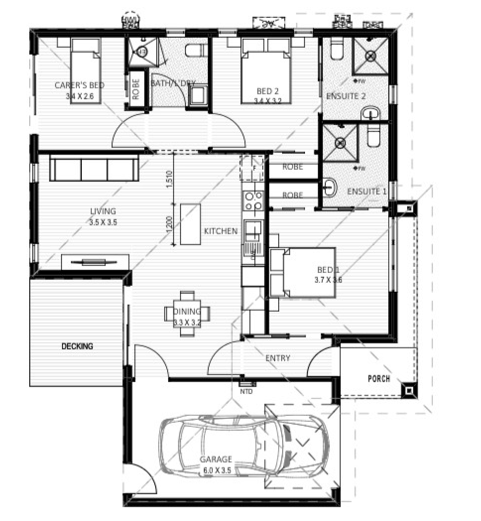 Well-Located 2+OOA Robust SDA Home in Darley with Excellent Accessibility — Floorplan 1