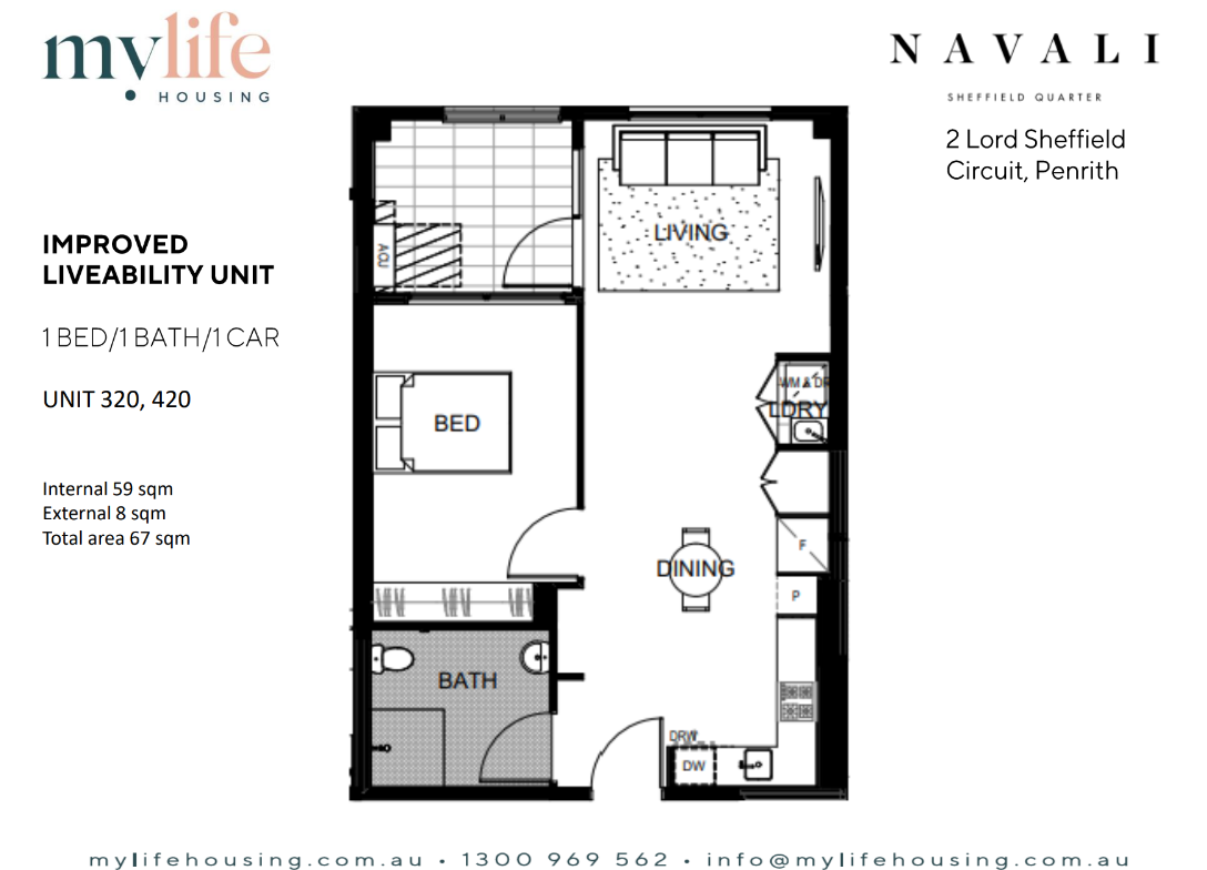 BRAND NEW: Luxury High Physical Support SDA apartments in Penrith — Floorplan 1