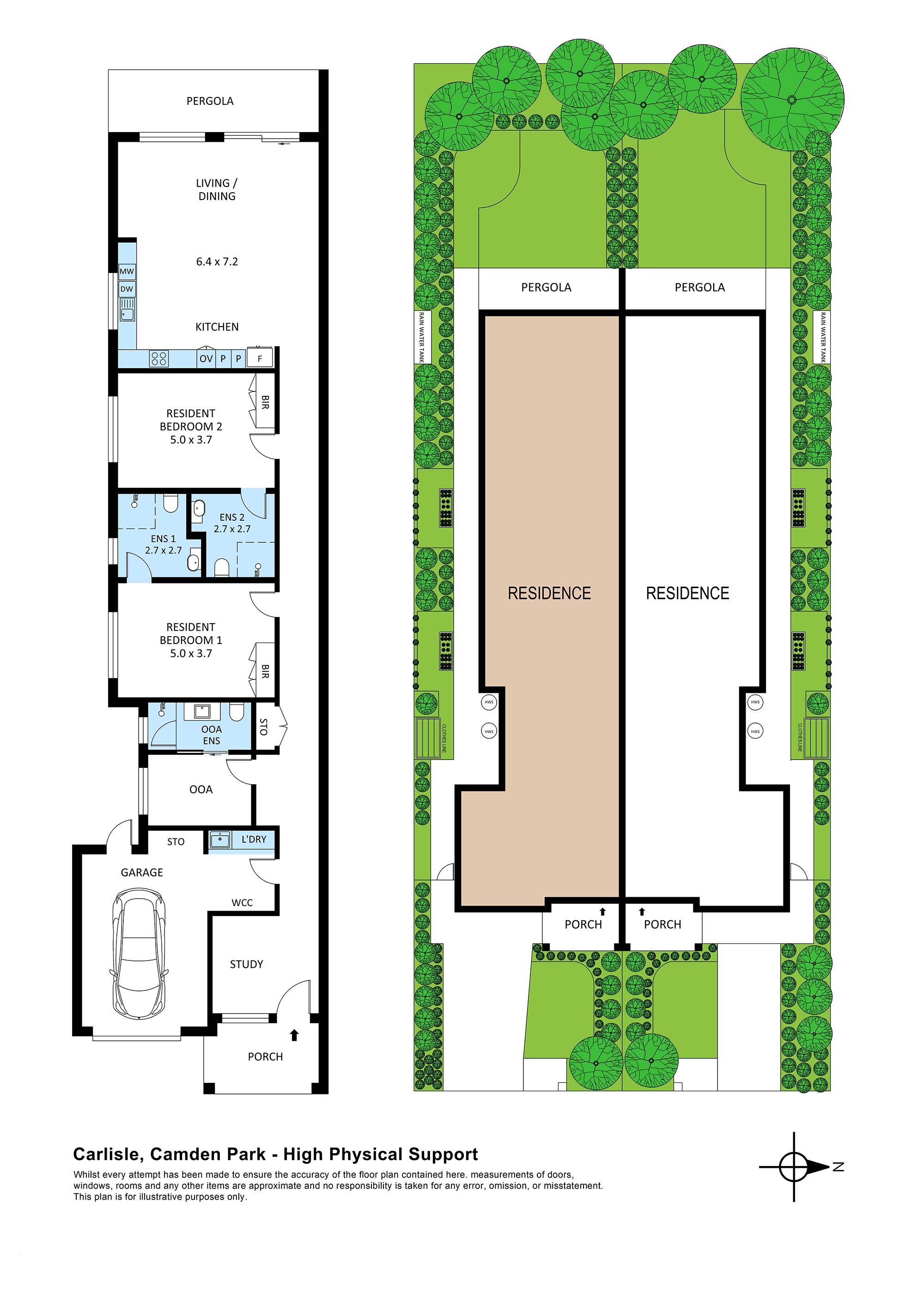 Boutique 2-bedroom duplex in the Heart of Camden Park — Floorplan 1