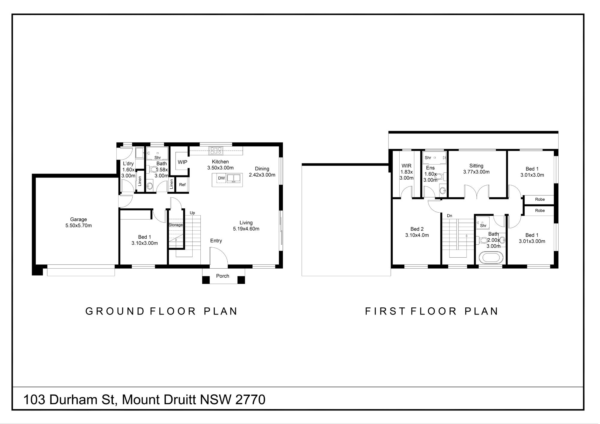 Durham House, Mt Druitt — Floorplan 1