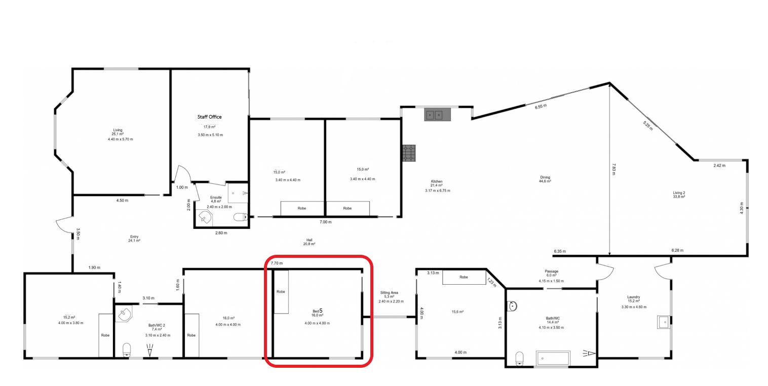 Shared supported living in beautiful Lilydale home — Floorplan 1