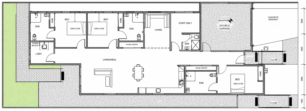High Physical Support SIL Home in Officer — Floorplan 1