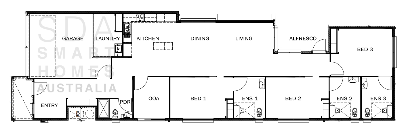 Bray Park 3 Bed, 3 bath + OOA — Floorplan 1