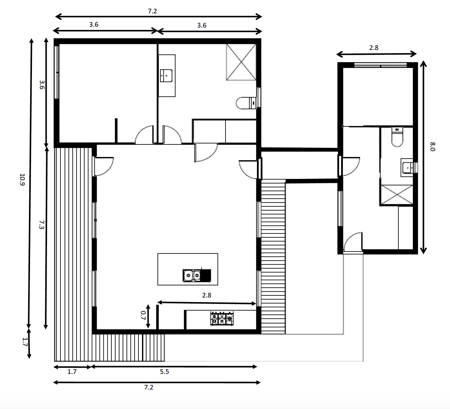 Woolmunda Park Cottage-Style Robust Accommodation — Floorplan 1