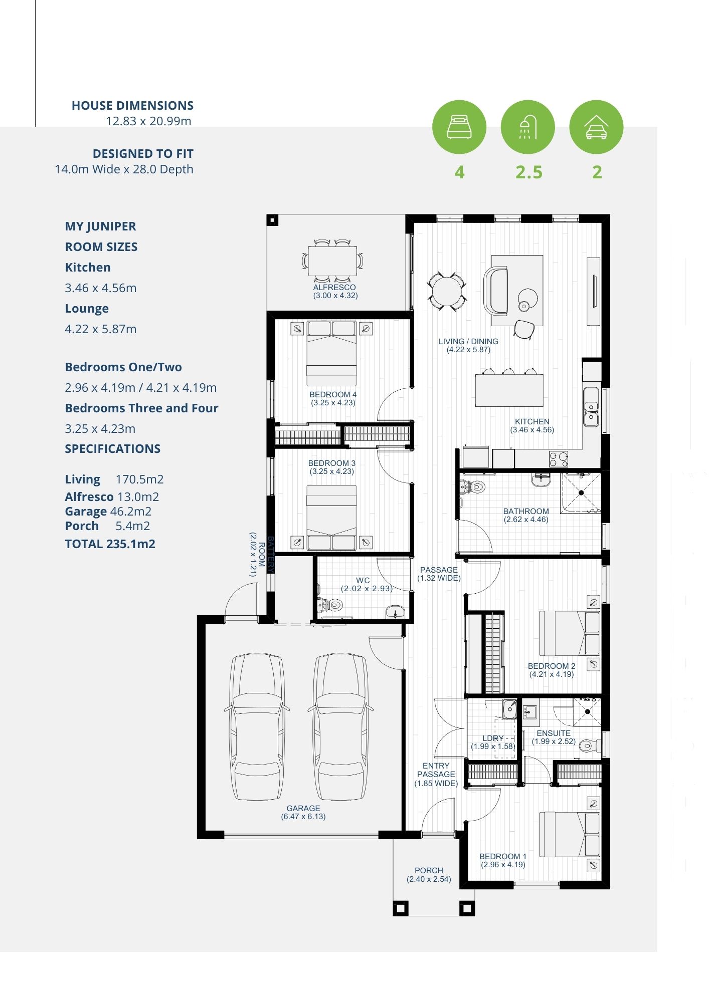 Modern 4-Bedroom HPS - Produce Drive, Mambourin — Floorplan 1