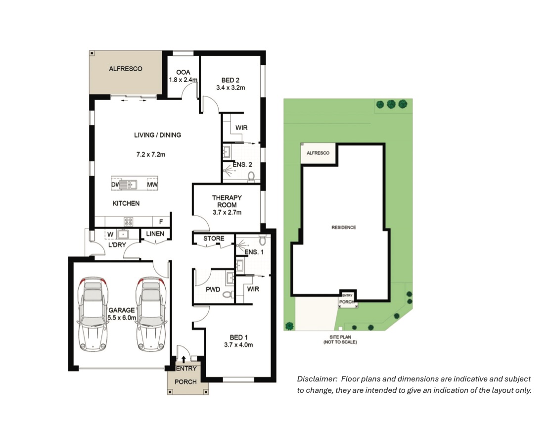 Beautiful 2 Bedroom Home in Nowra — Floorplan 1