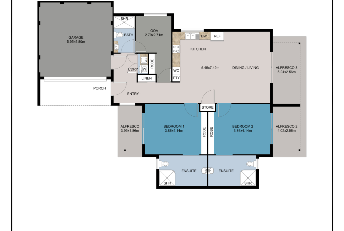BALDIVIS WA – HIGH PHYSICAL SUPPORT HOME — Floorplan 1