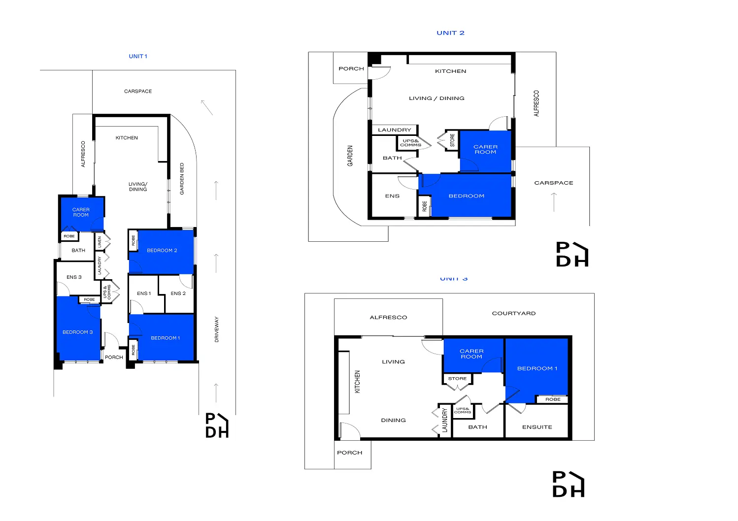 Sunshine West - SDA - High Physical Support - House - 3 Residents — Floorplan 1