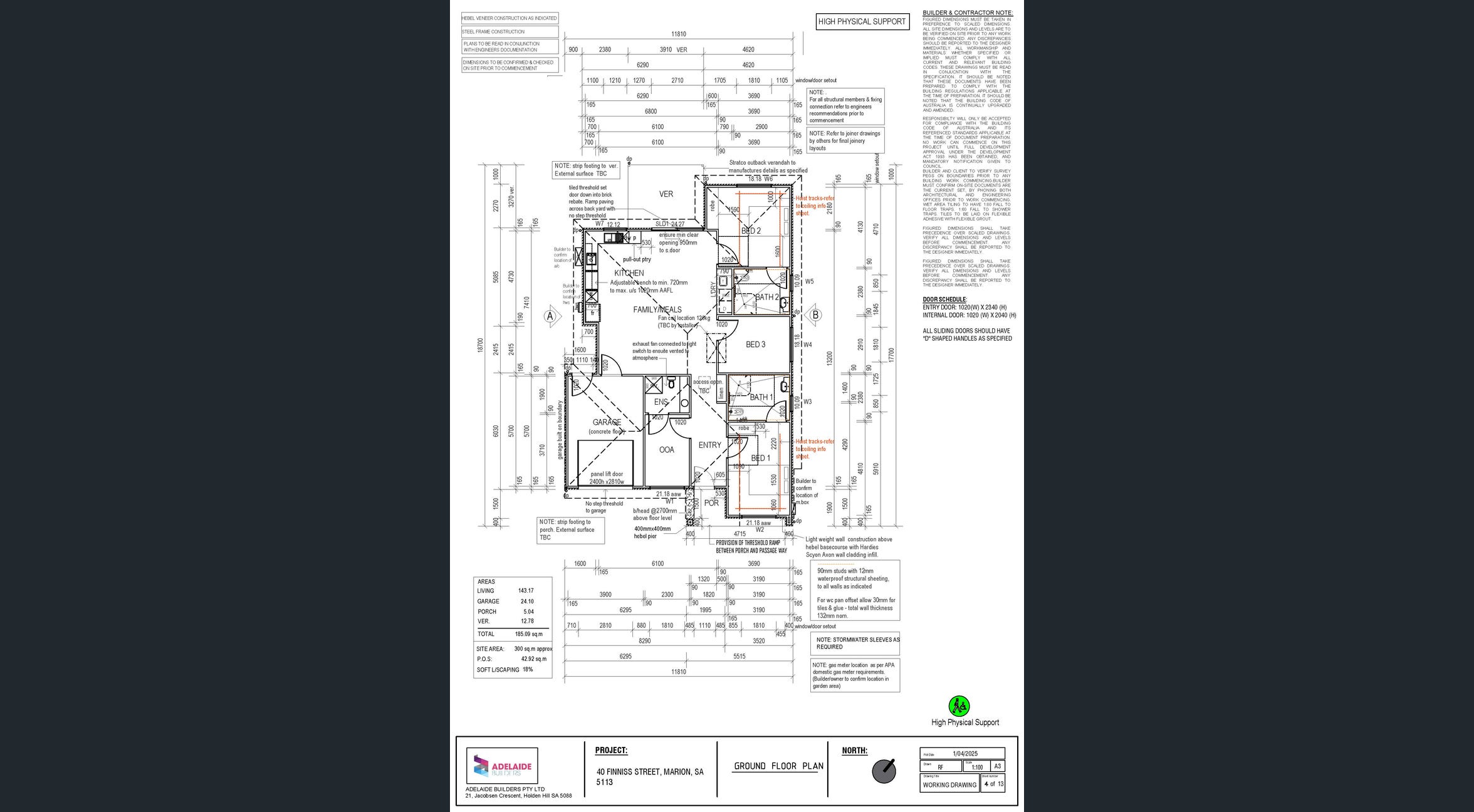 SDA, HPS, Step free access — Floorplan 1