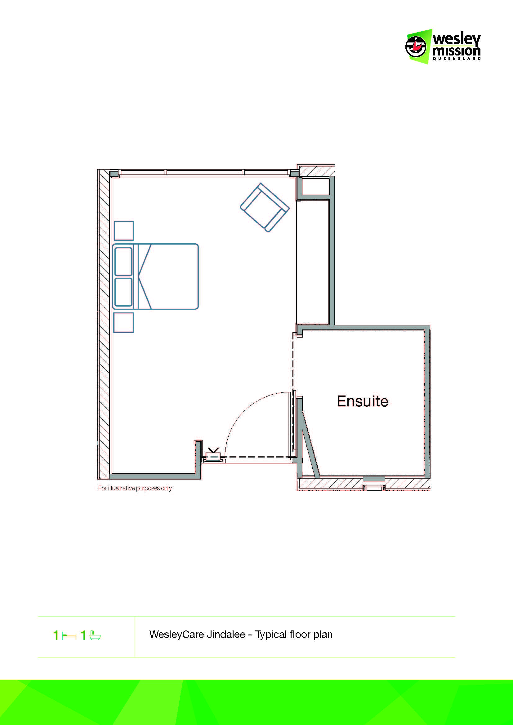 Transitional Accommodation South Brisbane — Floorplan 1