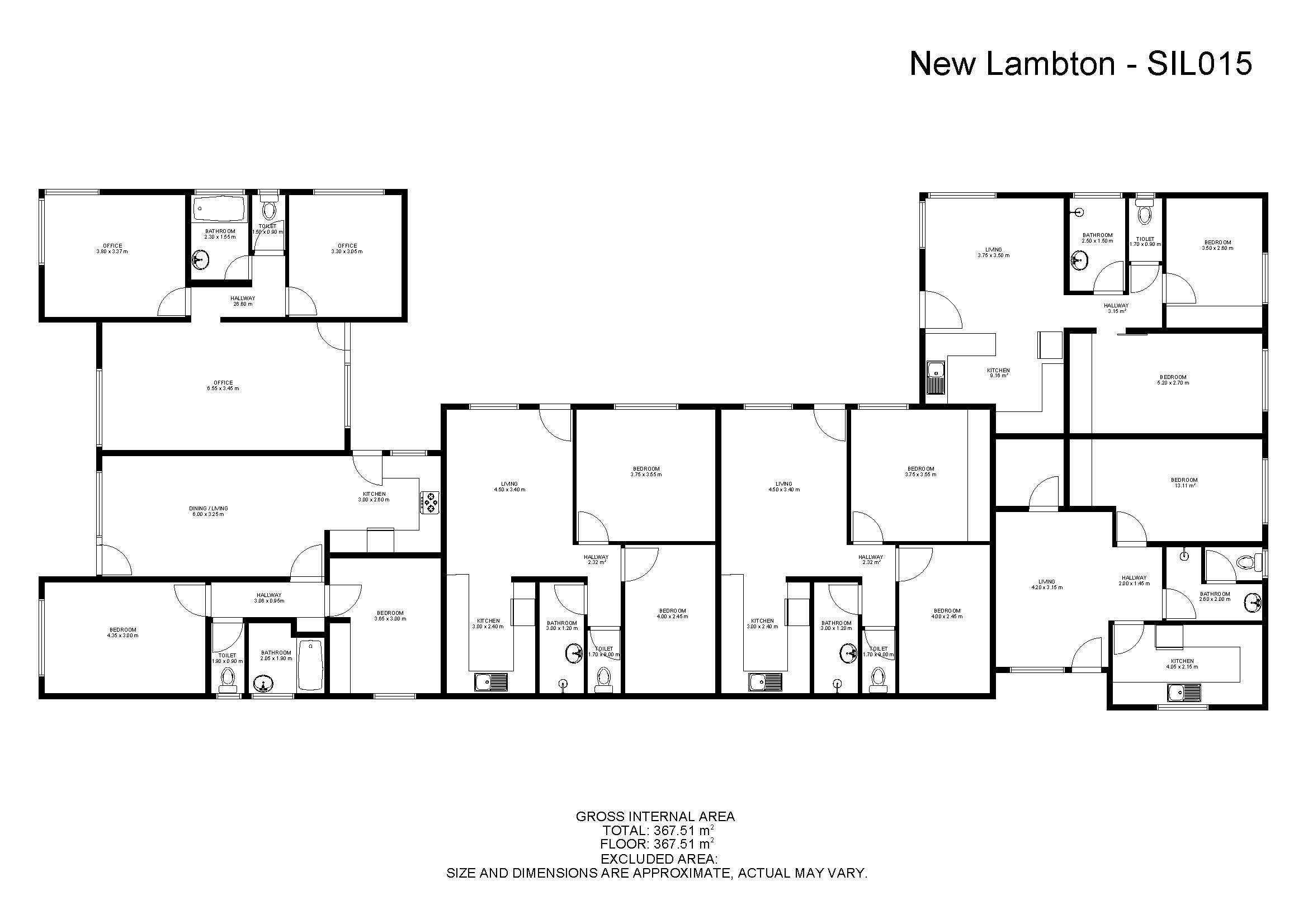 Generously-sized, self-contained bedroom within the heart of New Lambton — Floorplan 1
