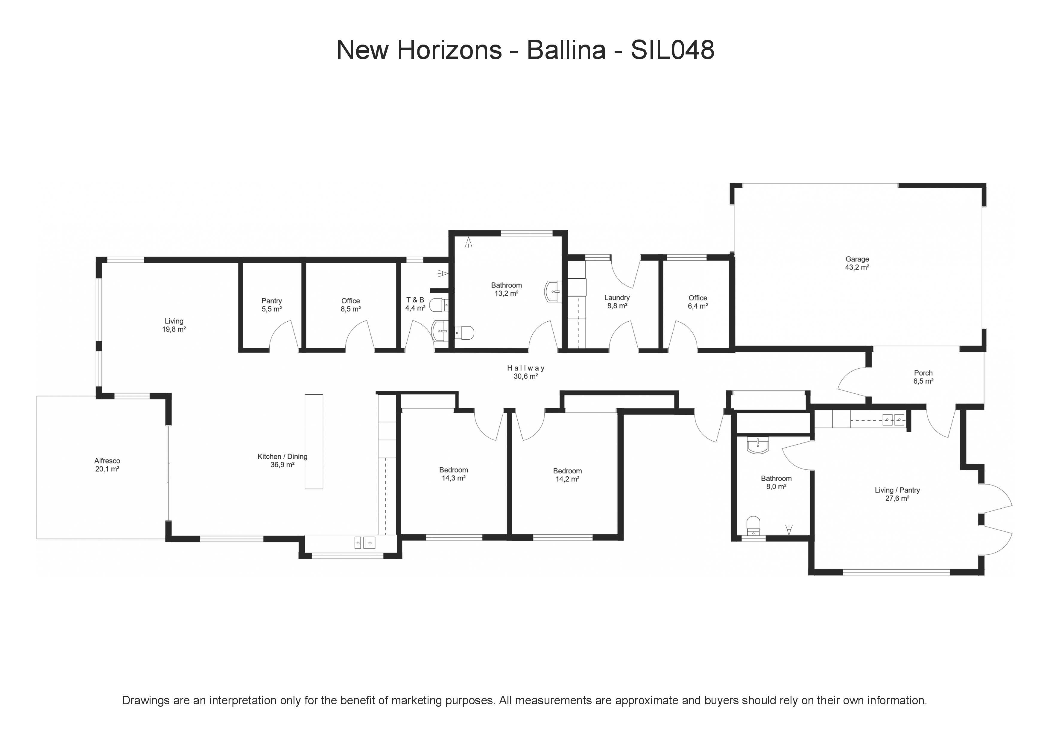 Beautiful home in Ballina — Floorplan 1