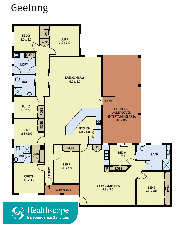 Supported Independent Living in a warm and welcoming home — Floorplan 1