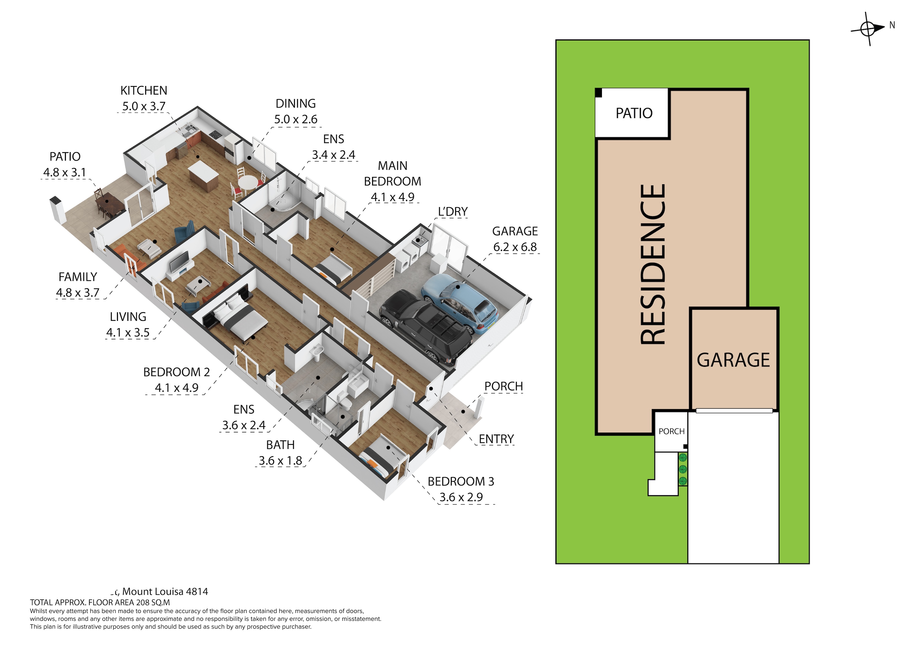 2 SDA Rooms + Media room + OOA, in Mount Louisa — Floorplan 1