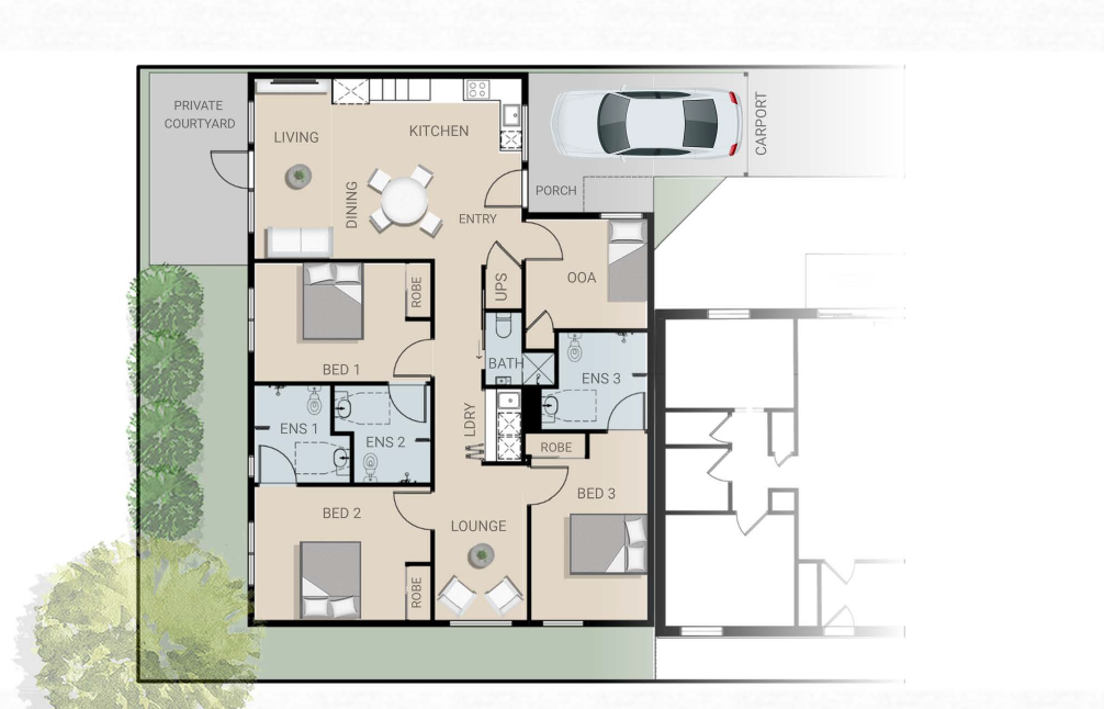 SDA- High Physical Support — Floorplan 1