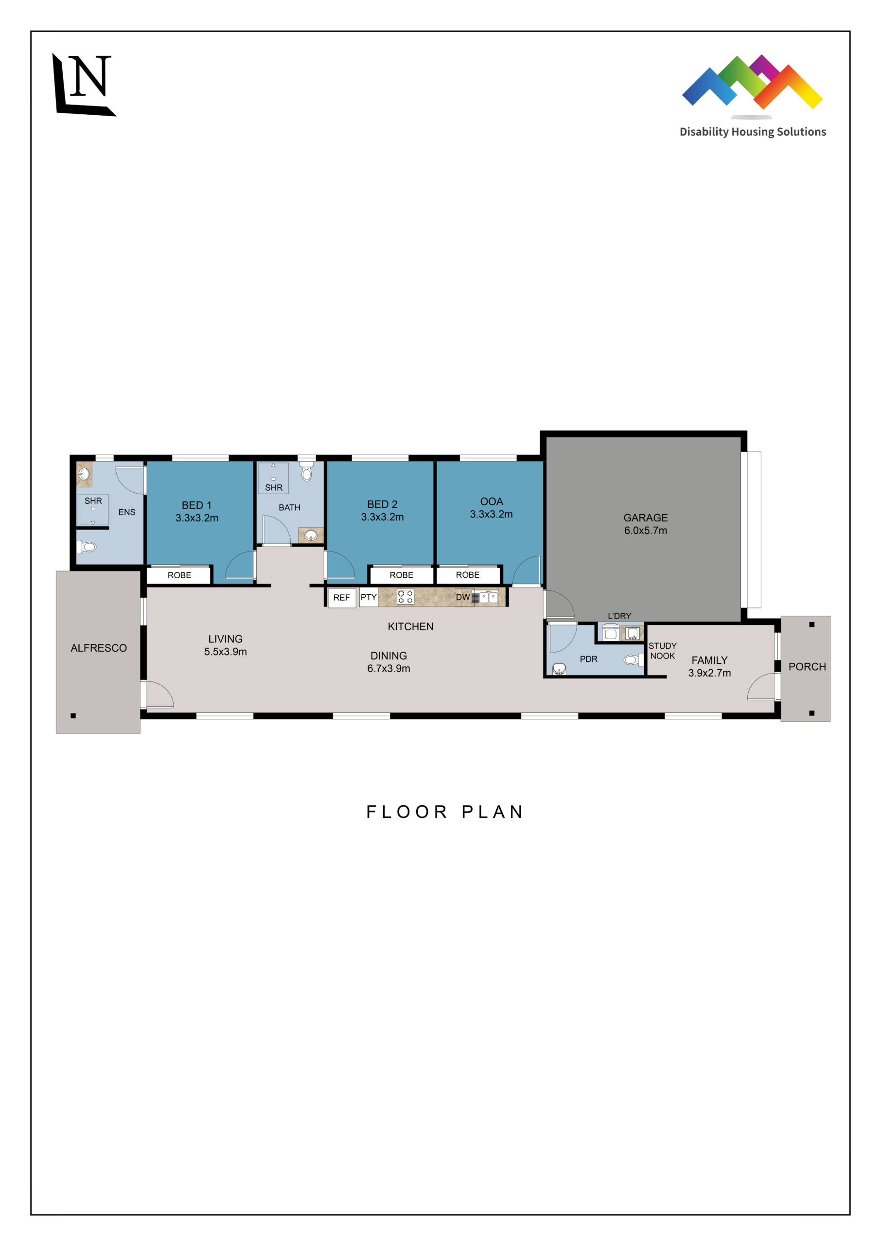 GLENVALE, TOOWOOMBA QLD – IMPROVED LIVEABILITY HOUSE — Floorplan 1