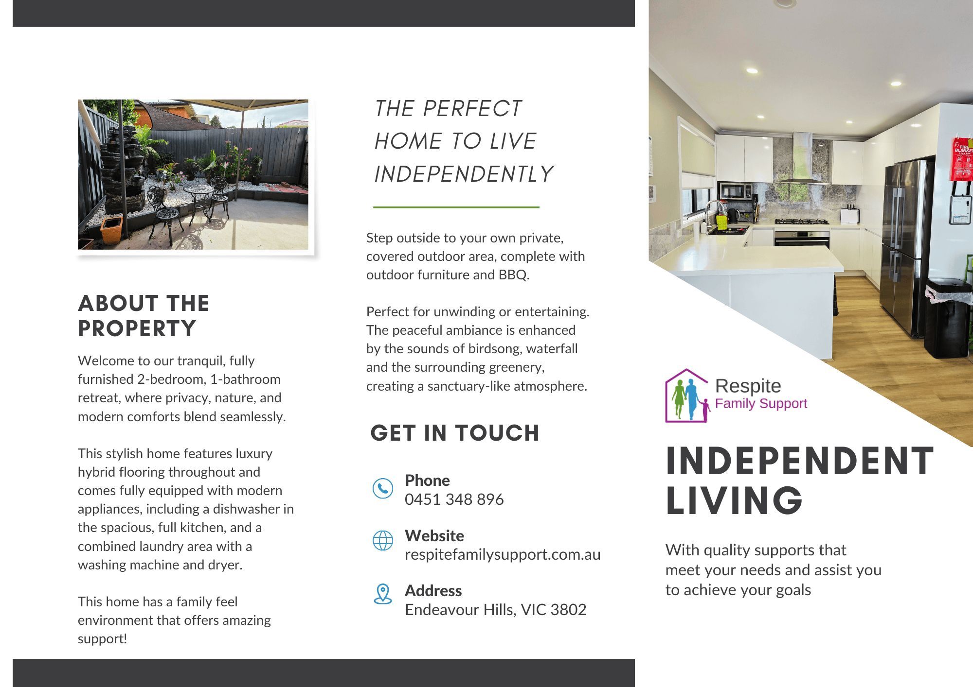Endeavour Hills VIC, Tranquil Peaceful 2 bed Sanctuary Supported Independent Living (SIL) — Home image 16