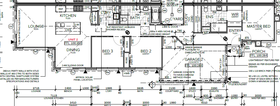 3 bedroom townhouse — Floorplan 1