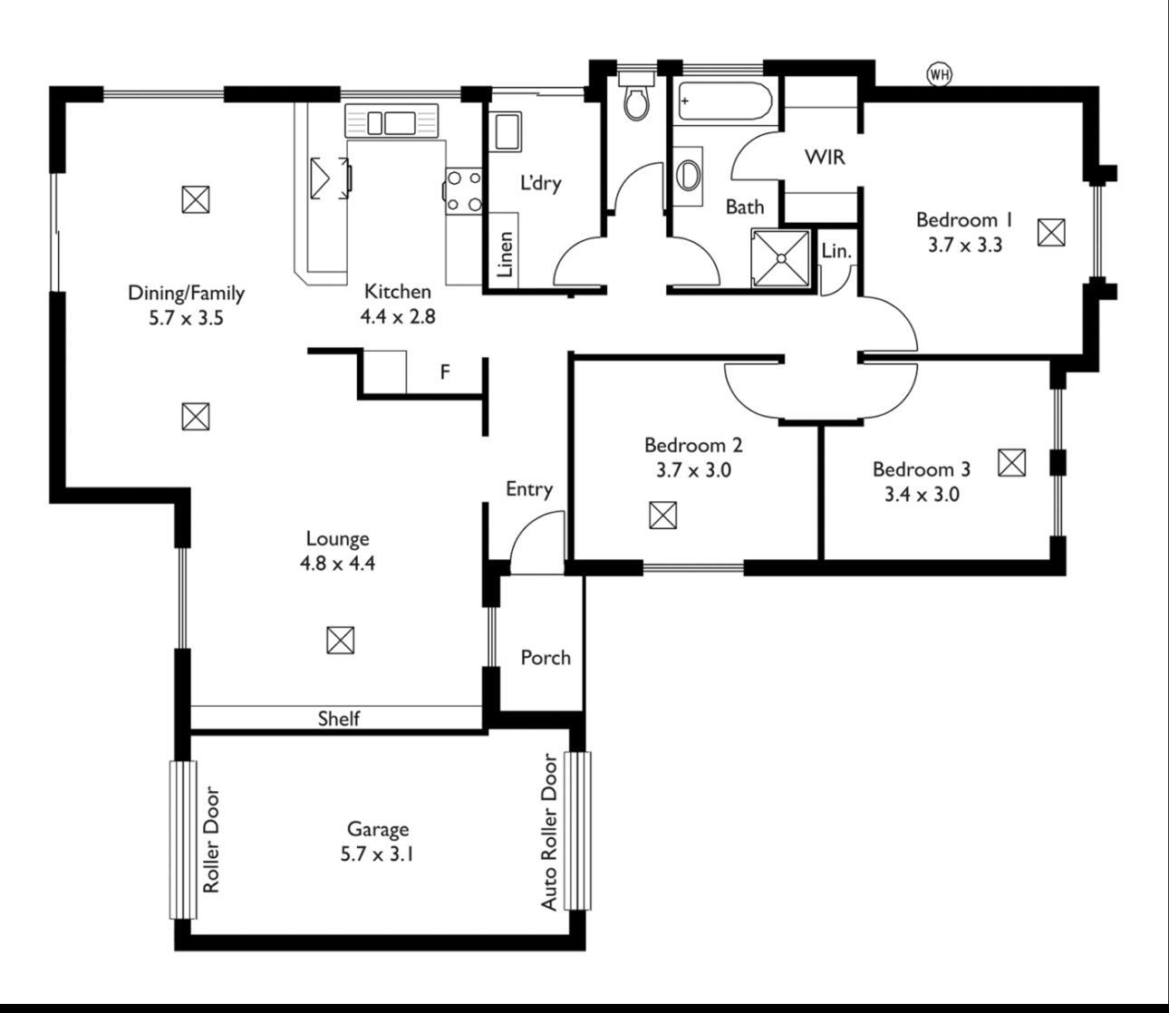 Charming 3-Bed Home in Morphett Vale 5162 — Floorplan 1