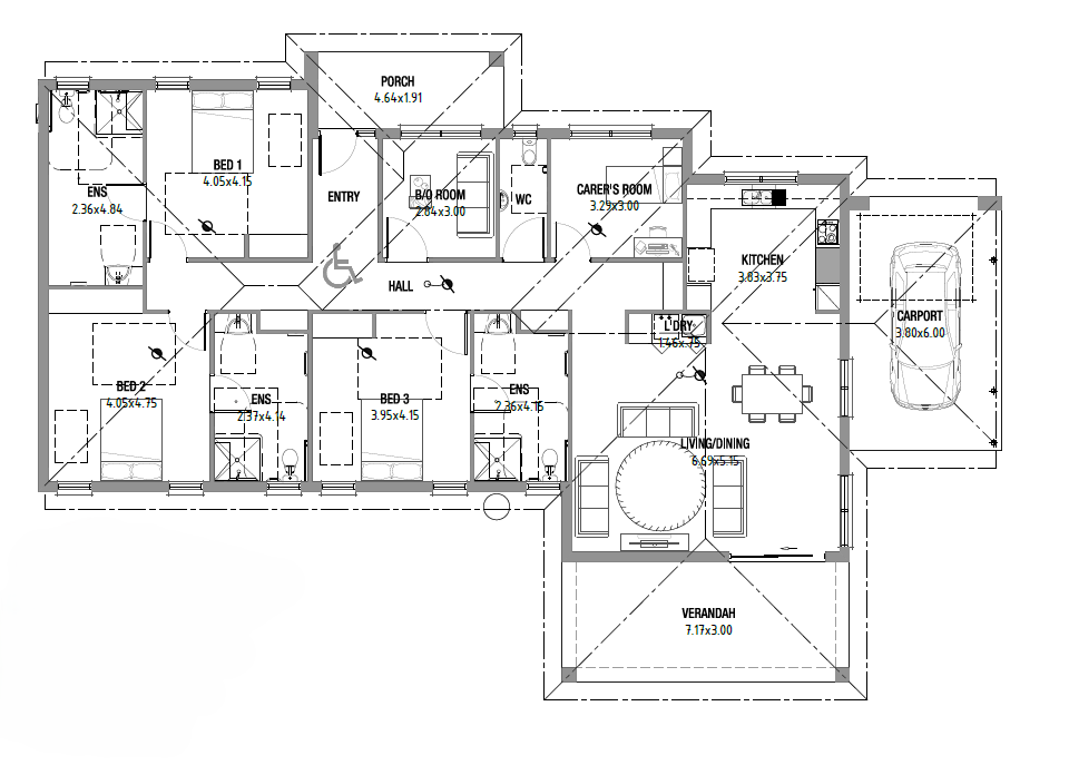 Brand New 1:3 SIL & SDA in Morphettville — Floorplan 1