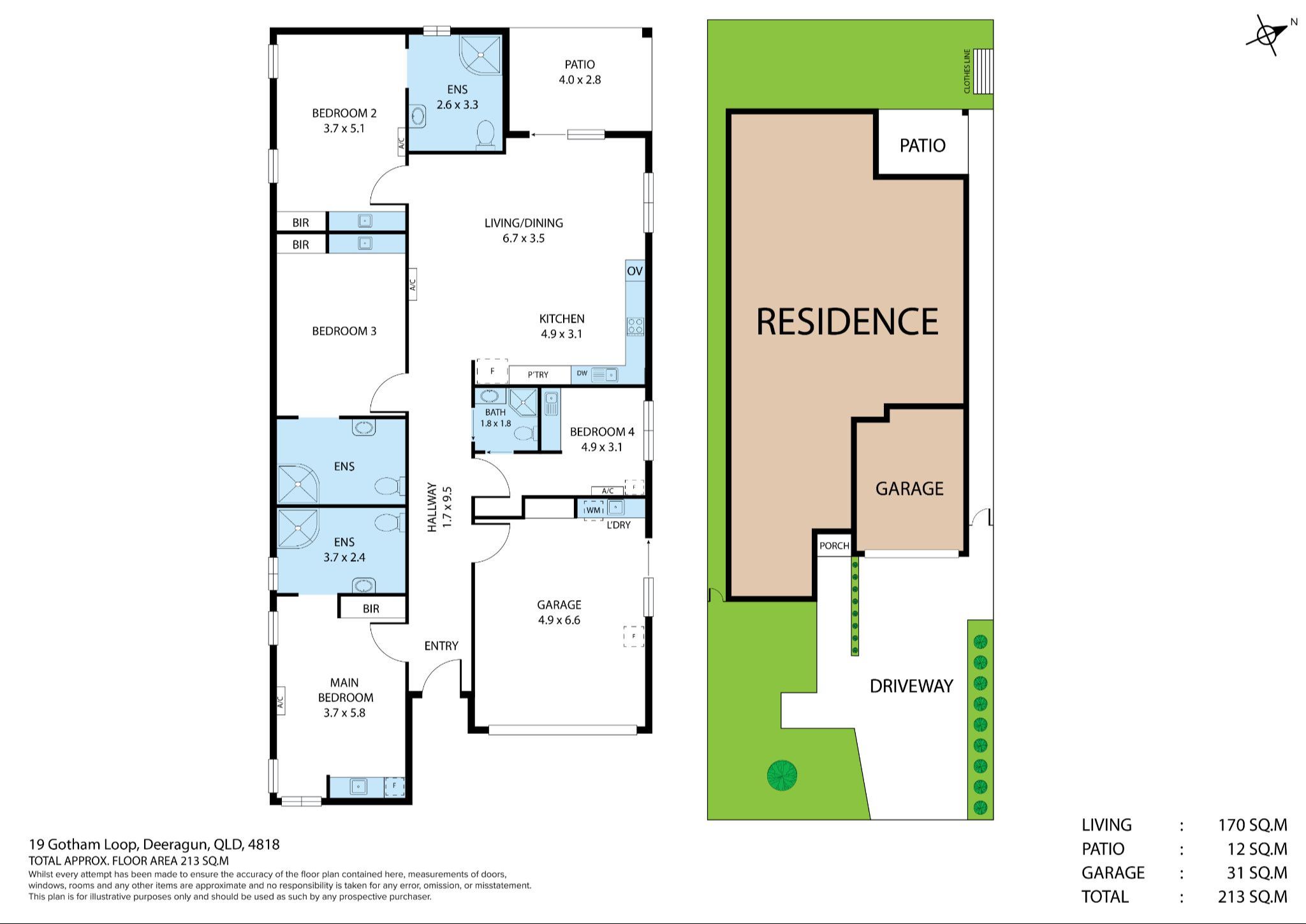 3 HPS + OOA home in Deeragun — Floorplan 2