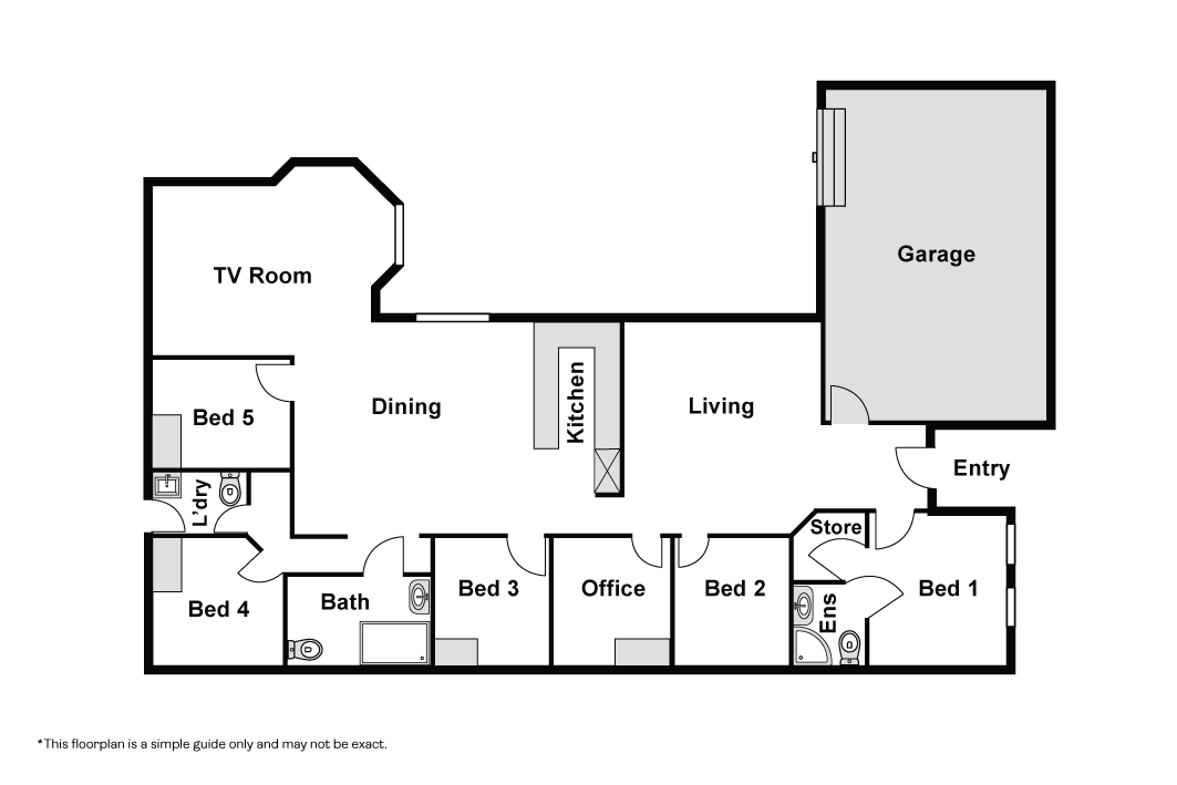 Elegant Green Valley home: spacious home with modern caesarstone kitchen — Floorplan 1