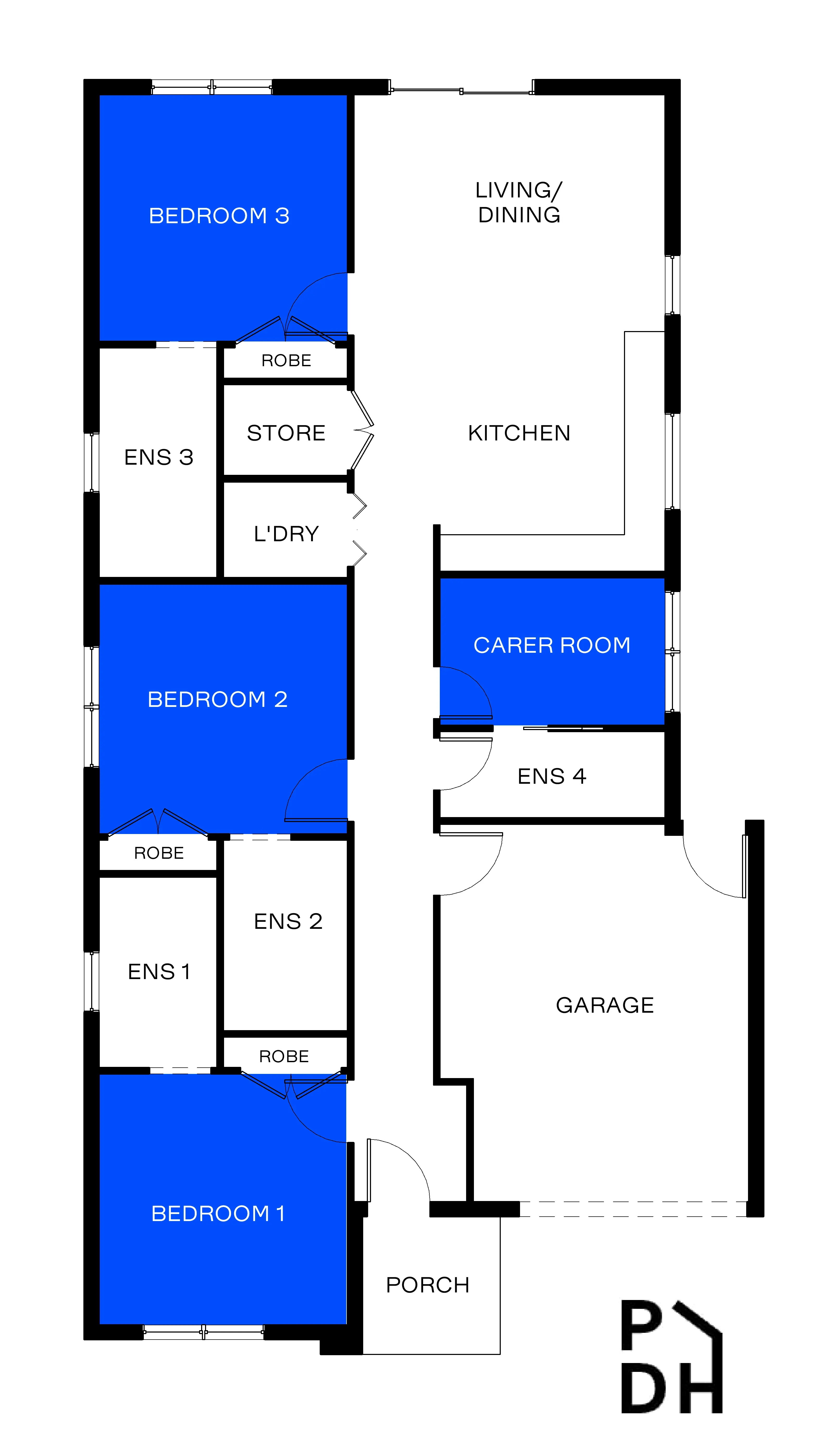 Lara - SDA - High Physical Support - House - 2 Residents — Floorplan 1